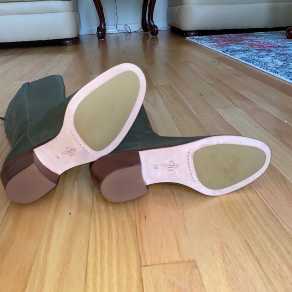 Cole Haan Olive Green Leather KneeHigh Boot NEW 7B - Picture 6 of 8